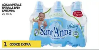 Iper Tosano ACQUA MINERALE NATURALE BABY SANT'ANNA 25 cl x6 offerta