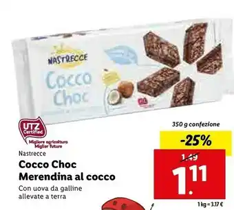 Lidl Cocco choc merendina al cocco offerta