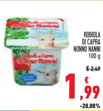 Conad ROBIOLA DI CAPRA NONNO NANNI 100 g offerta