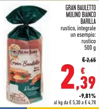 Conad GRAN BAULETTO MULINO BIANCO BARILLA rustico, integrale 500 g offerta