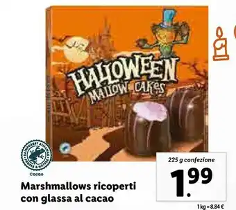 Lidl Marshmallows ricoperti con glassa al cacao offerta