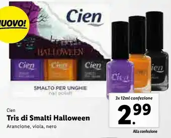 Lidl Cien tris di smalti halloween offerta