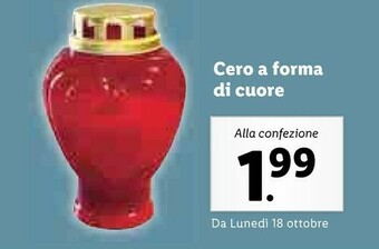 Lidl Cero a forma di cuore offerta