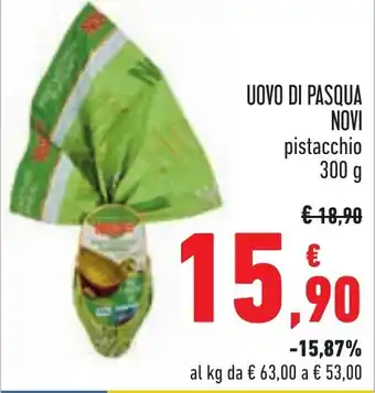 Conad UOVO DI PASQUA NOVI pistacchio 300 g offerta