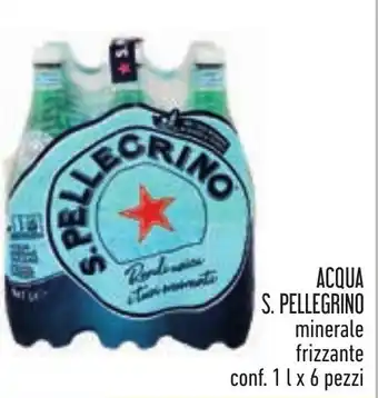 Conad ACQUA S. PELLEGRINO minerale frizzante conf. 1 l x 6 pezzi offerta