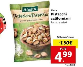 Lidl Pistacchi californiani offerta