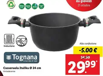 Lidl Tognana casseruola italika offerta
