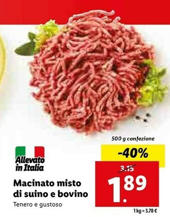 Lidl Macinato misto di suino e bovino offerta