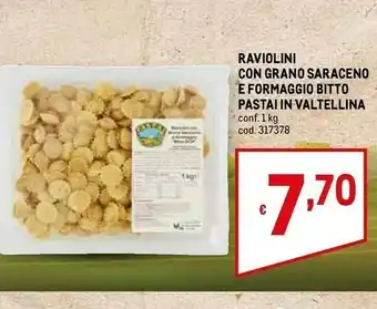 Metro Raviolini con grano saraceno e formaggio bitto pastai in valtellina offerta