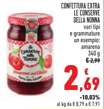 Conad CONFETTURA EXTRA LE CONSERVE DELLA NONNA vari tipi 340 g offerta