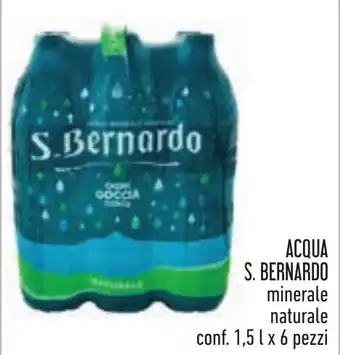 Conad ACQUA S. BERNARDO minerale naturale conf. 1,5 l x 6 pezzi offerta