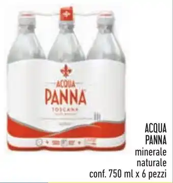 Conad ACQUA PANNA minerale naturale conf. 750 ml x 6 pezzi offerta