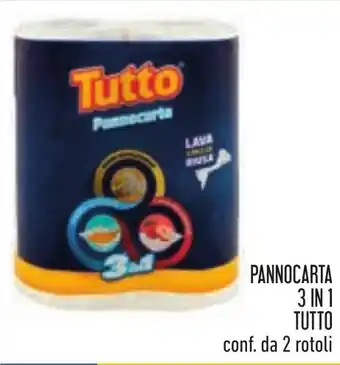 Conad PANNOCARTA 3 IN 1 TUTTO conf. da 2 rotoli offerta