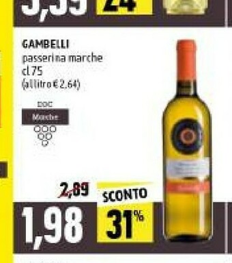 Emi Supermercati Gambelli passerina marche offerta