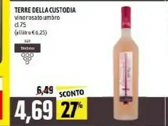 Emi Supermercati Terre della custodia vino rosato umbro offerta