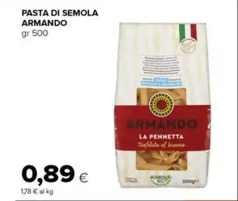 Tigre Amico PASTA DI SEMOLA ARMANDO gr 500 offerta