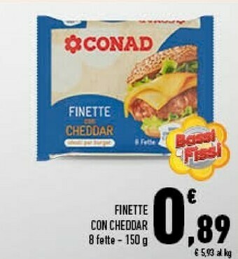 Conad Superstore Conad - finette con cheddar 150 g(ml) offerta