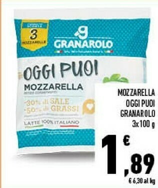 Conad Superstore Oggi puoi mozzarella 300 g(ml) offerta