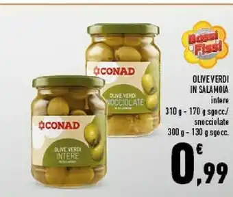 Conad Superstore Olive verdi in salamoia offerta
