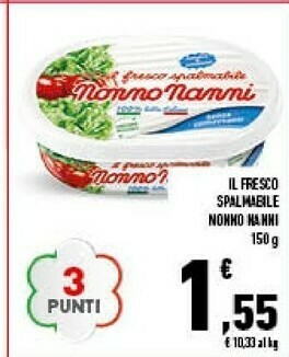 Conad Superstore Il fresco spalmabile 150 g(ml) offerta
