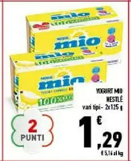 Conad Superstore Mio yogurt cremoso pera 250 g(ml) offerta