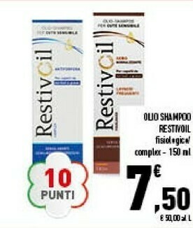 Conad Superstore Restivoil olio shampoo complex 150ml offerta