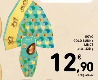 Spazio Conad UOVO GOLD BUNNY LINDT latte, 320 g offerta