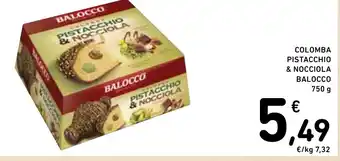 Spazio Conad COLOMBA PISTACCHIO & NOCCIOLA BALOCCO 750 g offerta