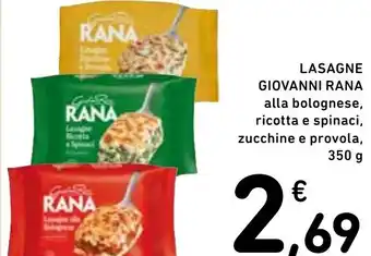 Spazio Conad LASAGNE GIOVANNI RANA alla bolognese, ricotta e spinaci 350 g offerta