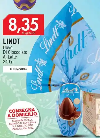 Carico Cash & Carry LINDT Uovo Di Cioccolato Al Latte 240 g offerta