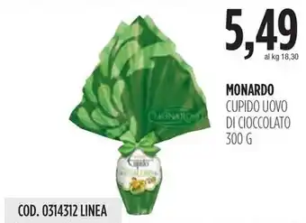 Carico Cash & Carry MONARDO CUPIDO UOVO DI CIOCCOLATO 300 G offerta