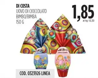 Carico Cash & Carry DI COSTA UOVO DI CIOCCOLATO BIMBO/BIMBA 150 G offerta