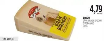 Carico Cash & Carry BIRAGHI GRAN BIRAGHI SPICCHIO DI FORMAGGIO 500 G offerta