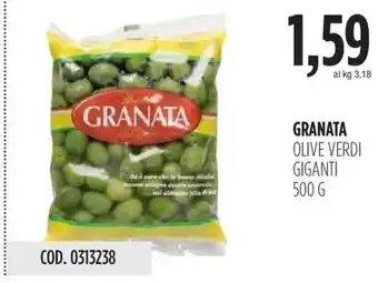 Carico Cash & Carry GRANATA OLIVE VERDI GIGANTI 500 G offerta