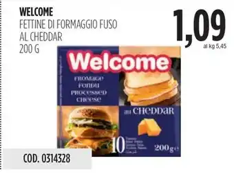 Carico Cash & Carry WELCOME FETTINE DI FORMAGGIO FUSO AL CHEDDAR 200 G offerta