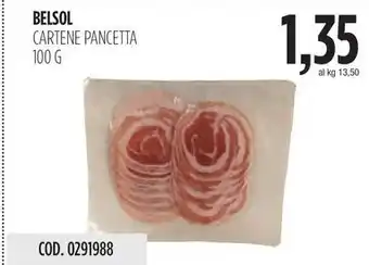 Carico Cash & Carry BELSOL CARTENE PANCETTA 100 G offerta