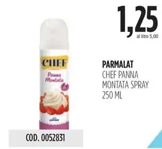 Carico Cash & Carry PARMALAT CHEF PANNA MONTATA SPRAY 250 ML offerta