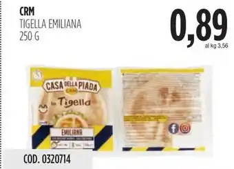 Carico Cash & Carry CRM TIGELLA EMILIANA 250 G offerta