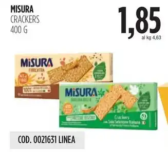 Carico Cash & Carry MISURA CRACKERS 400 G offerta