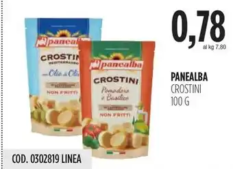 Carico Cash & Carry PANEALBA CROSTINI 100 G offerta