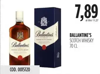 Carico Cash & Carry BALLANTINE'S SCOTCH WHISKY 70 CL offerta