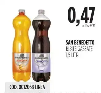 Carico Cash & Carry SAN BENEDETTO BIBITE GASSATE 1,5 LITRI offerta