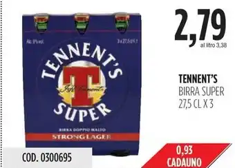 Carico Cash & Carry TENNENT'S BIRRA SUPER 27,5 CL X 3 offerta