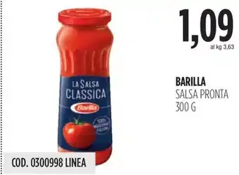 Carico Cash & Carry BARILLA SALSA PRONTA 300 G offerta