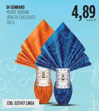 Carico Cash & Carry DI GENNARO MONTE VERGINE UOVO DI CIOCCOLATO 500 G offerta