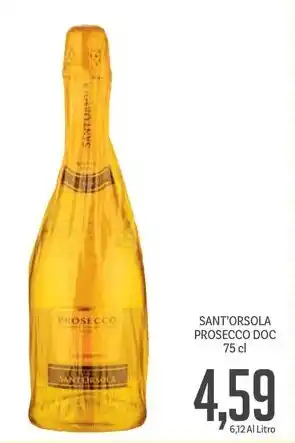 Supermercati Piccolo SANT'ORSOLA PROSECCO DOC 75 cl offerta