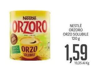 Supermercati Piccolo NESTLÉ ORZORO ORZO SOLUBILE offerta