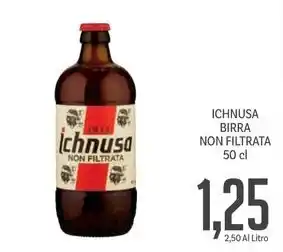 Supermercati Piccolo ICHNUSA BIRRA NON FILTRATA 50 cl offerta