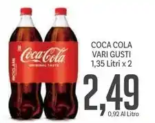 Supermercati Piccolo COCA COLA VARI GUSTI 1,35 Litri x 2 offerta