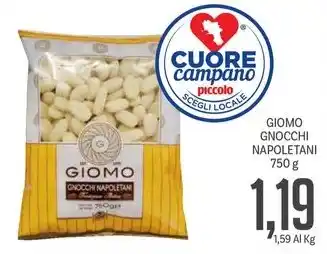 Supermercati Piccolo GIOMO GNOCCHI NAPOLETANI 750 g offerta